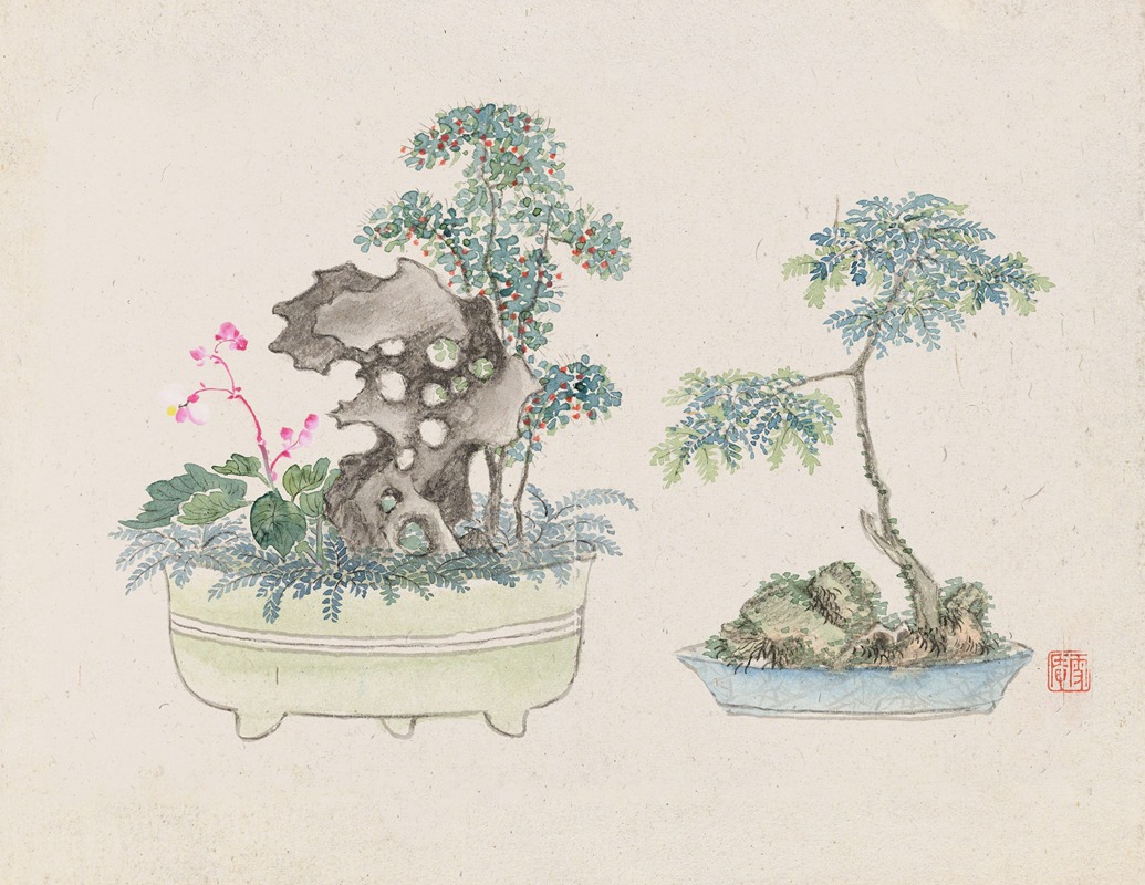 Bonsai kabenzu, Pl.16 by Аноним, 1868-1912 — digital art print download