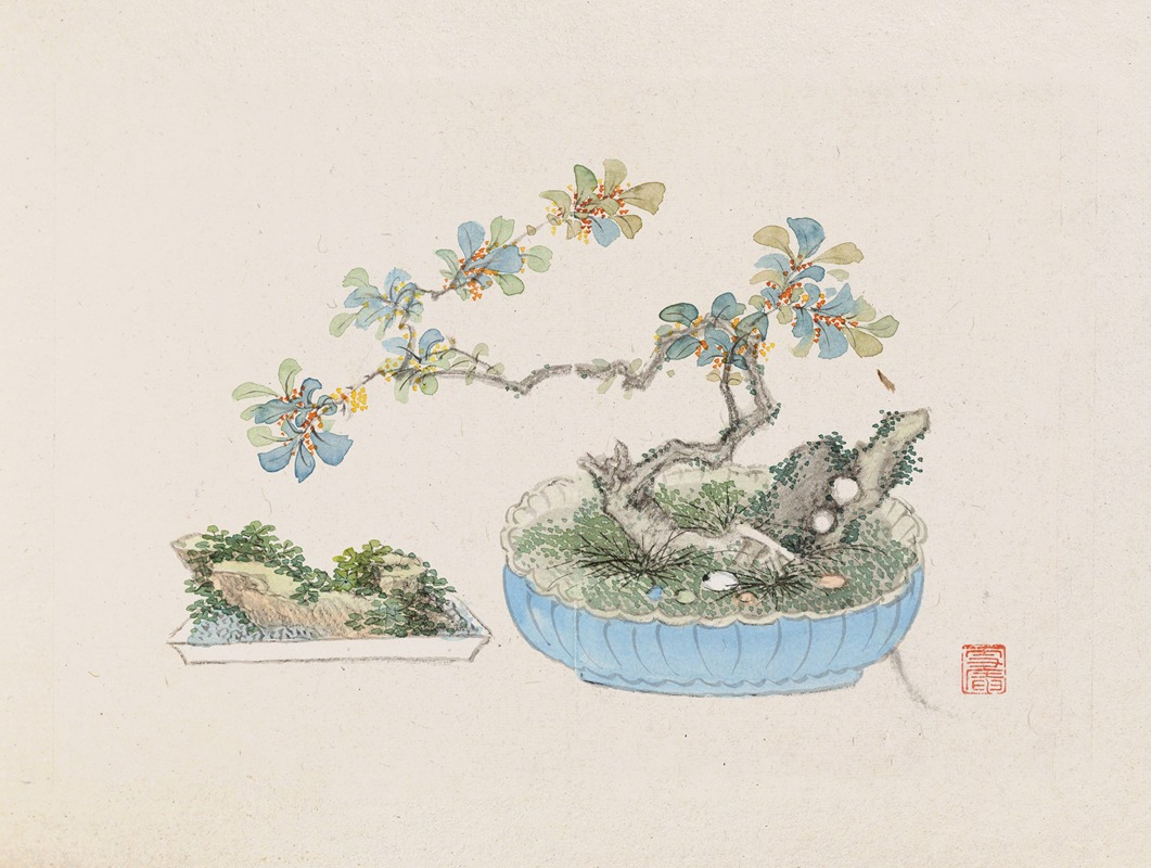 Bonsai kabenzu, Pl.22 by Аноним, 1868-1912 — digital art print download