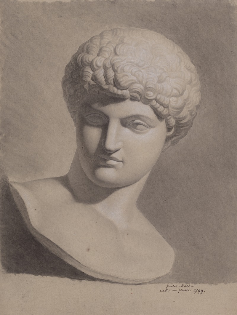 Bust of Antinous by Pieter Marlier, 1799 — digital art print download