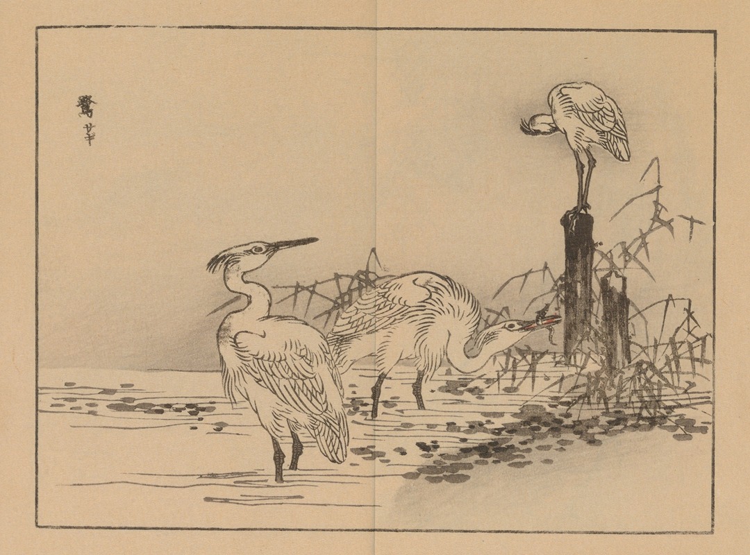 Bairei gafu, Pl.12 by Коно Байрей, 1905 — digital art print download