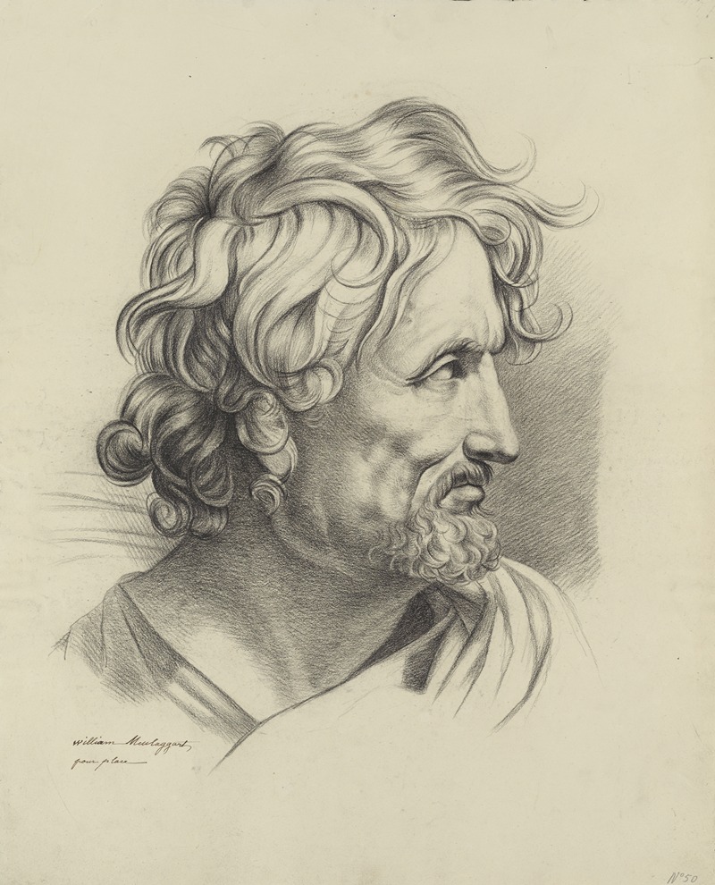 Bust of a man by Уильям Мактаггарт, 1836 — digital art print download