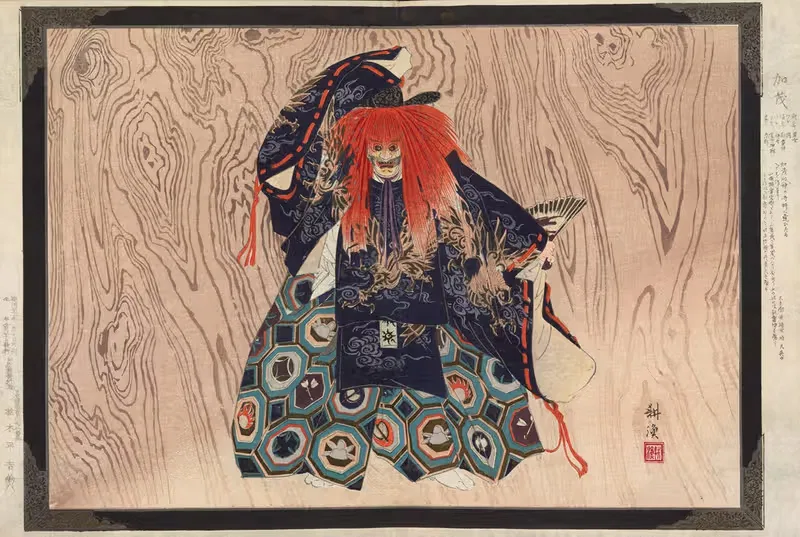Ногаку зуе, Pl.02 by Кодзё Цукиока, 1897-1901 — digital art print download