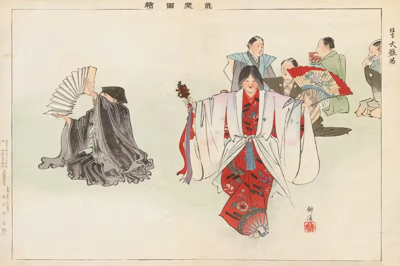 Ногаку дзуе, пл. 19 by Кодзё Цукиока, 1897-1901 — digital art print download