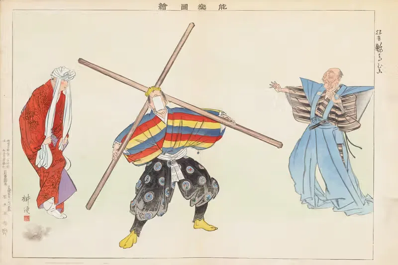 Ногаку дзуе, пл. 20 by Кодзё Цукиока, 1897-1901 — digital art print download