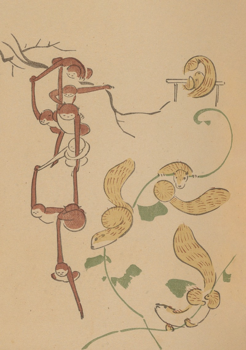 Chōjū ryakugashiki, Pl.10 by Masayoshi Kitao, 1868-1912 — digital art print download