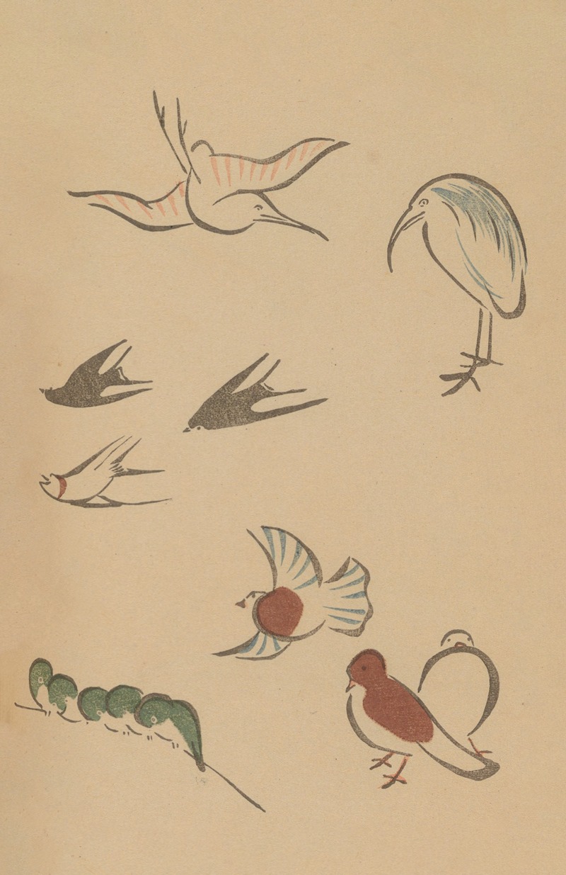 Chōjū ryakugashiki, Pl.23 by Masayoshi Kitao, 1868-1912 — digital art print download