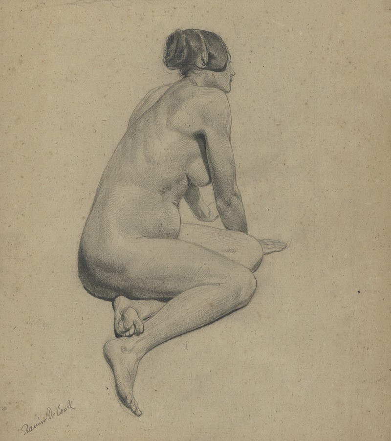 Female nude by Ксавье де Кок — digital art print download