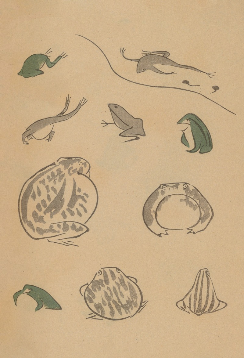 Chōjū ryakugashiki, Pl.37 by Masayoshi Kitao, 1868-1912 — digital art print download