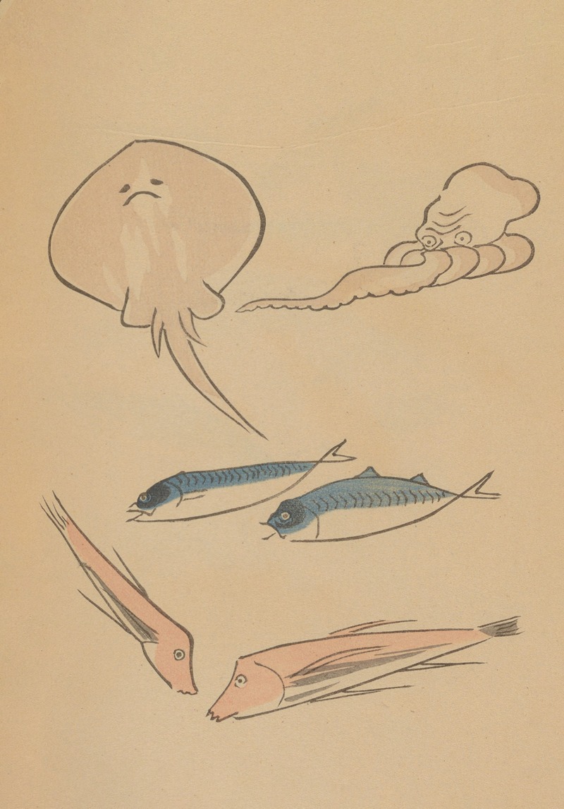 Chōjū ryakugashiki, Pl.47 by Masayoshi Kitao, 1868-1912 — digital art print download