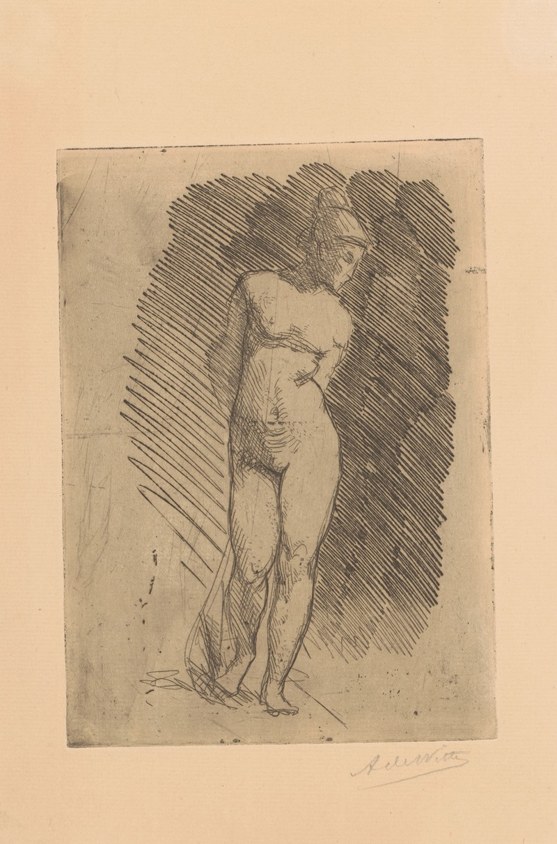 Standing, naked woman — Adrien de Witte