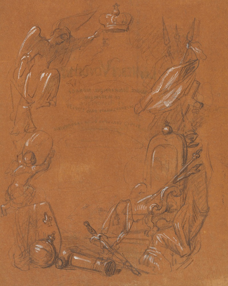 Design for a title page Les Héros Vendéens — Alexander Schaepkens