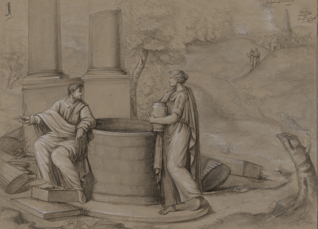 Academic composition study; Christ and the Samaritan woman — Аноним