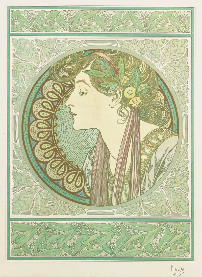 Лавр by Альфонс Муха, 1901 — digital art print download