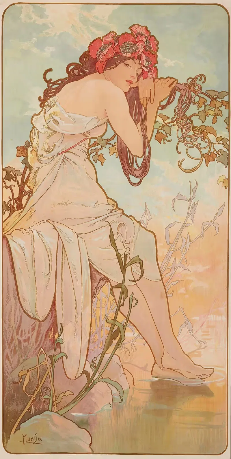 Сезоны by Альфонс Муха, 1896 — digital art print download