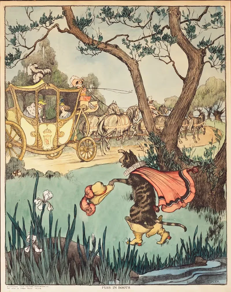 Кот в сапогах by Элизабета Тайлер Уолкотт, 1921 — digital art print download