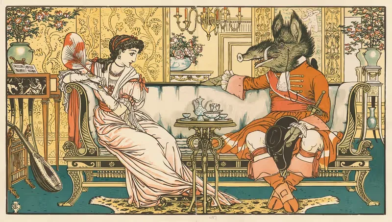Beauty and the beast Pl. 03 — Walter Crane