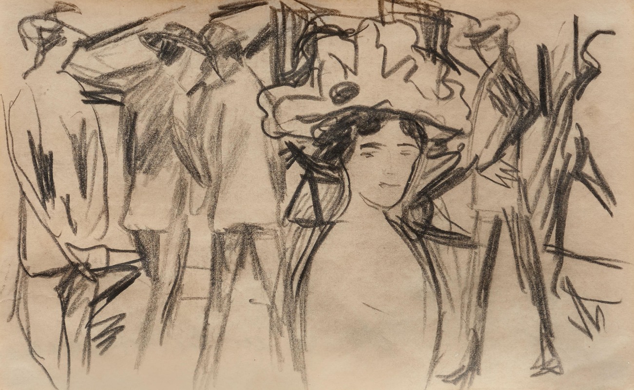Dame in der Promenade by Август Макке, 1912 — digital art print download