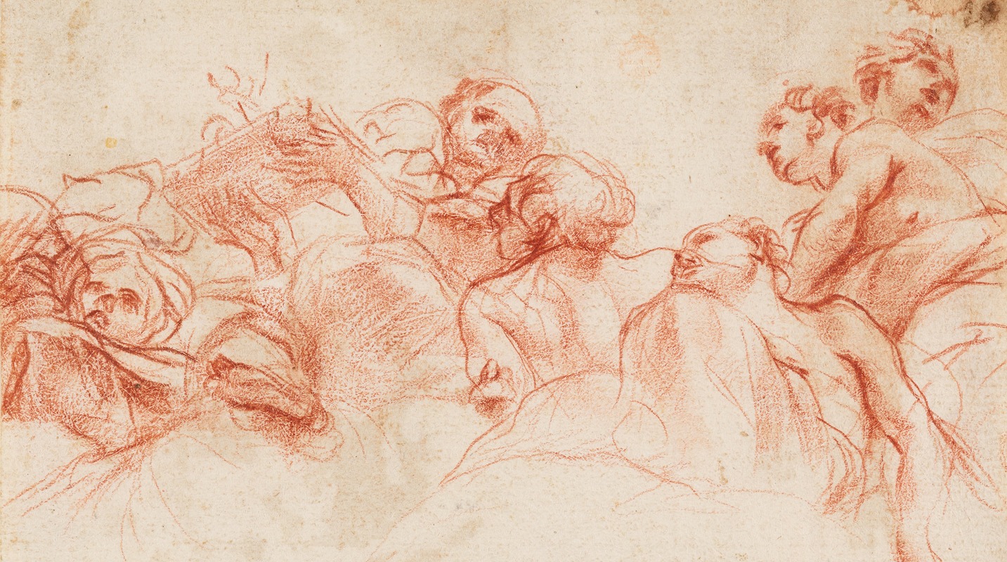 Study of Figures in a Dome by Baldassare Franceschini — digital art print download