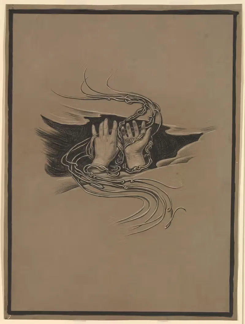 Руки, просящие прощения и дающие прощение by Элиху Веддер, 1883-1884 — digital art print download
