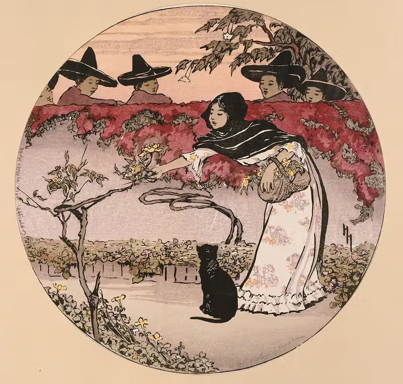 Мексиканская кокетка by Хелен Хайд, 1912 — digital art print download