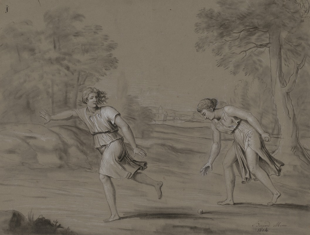 Academic composition study; Atalante and Hippomenes (or Meilanion) — Bernard Mioen