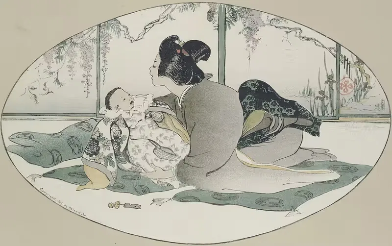 Детский разговор by Хелен Хайд, 1908 — digital art print download