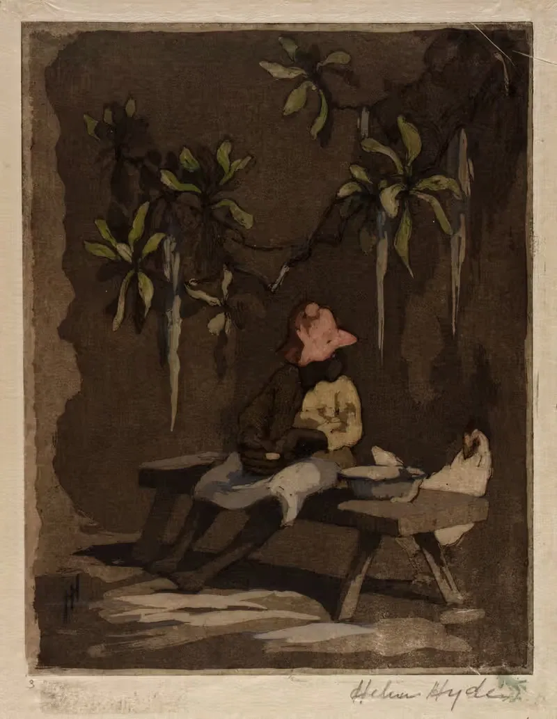 Маленькая мисс Маффет by Хелен Хайд, 1918 — digital art print download