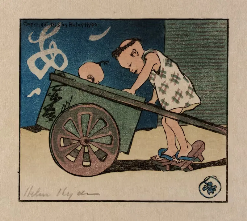 The Go-Cart by Helen Hyde, 1913 — digital art print download