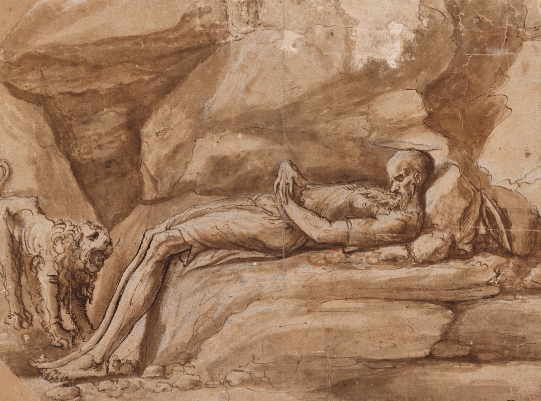 Death of Saint Jerome by Blas de Prado — digital art print download
