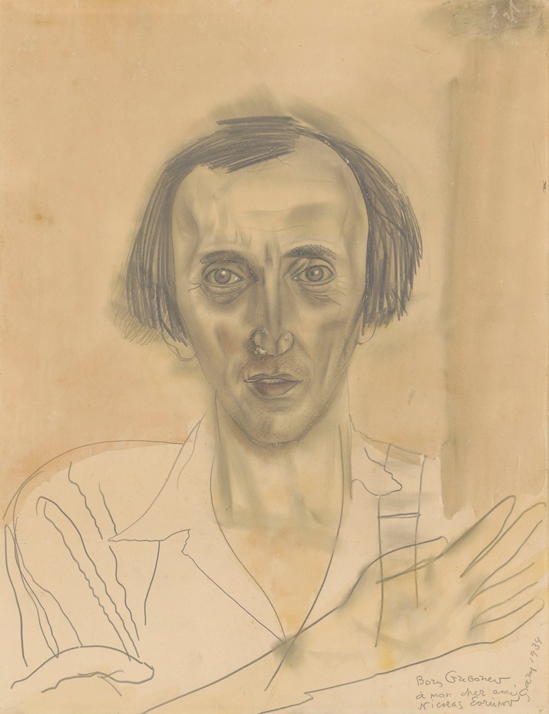 Portrait de Nicolas Evreinoff by Борис Григорьев, 1934 — digital art print download
