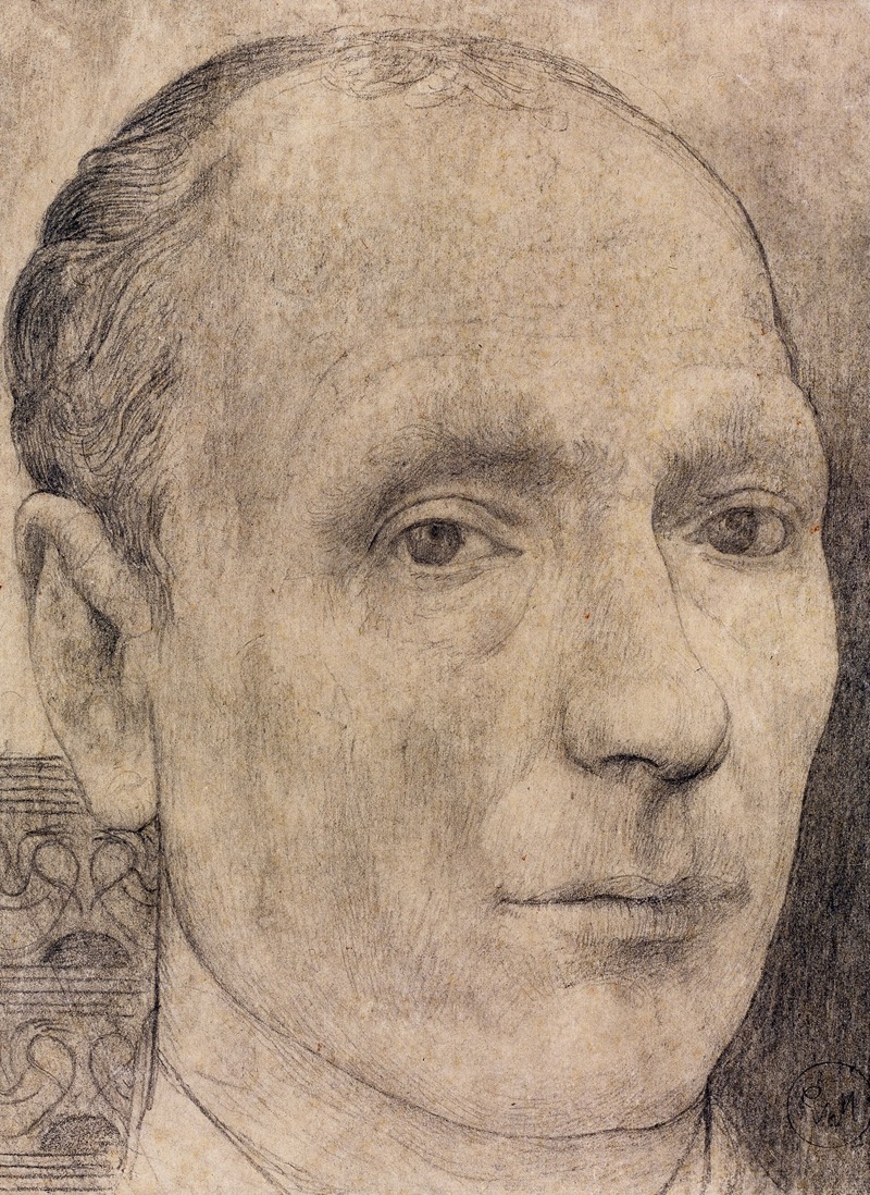 Head of a Man by Шарль Мертенс — digital art print download
