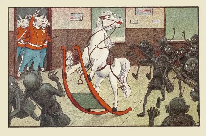 'My! How this pony's anger burned! Although it didn't smoke!' — Peter Newell