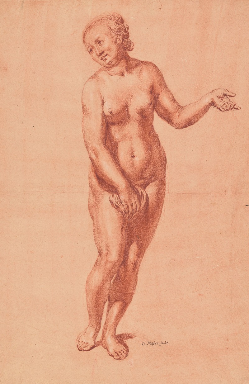 Standing Female Nude by Conrad Meyer — digital art print download