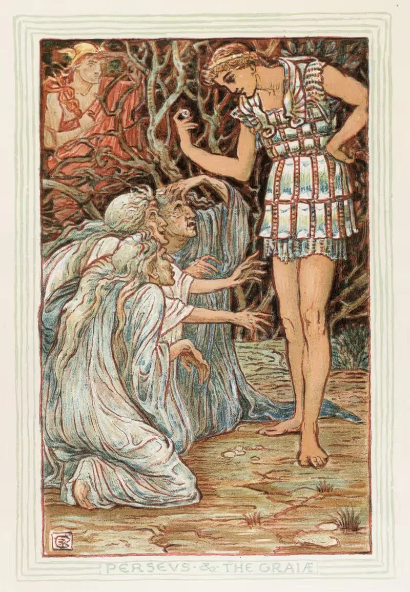 Персей и Грайи by Уолтер Крейн, 1893 — digital art print download