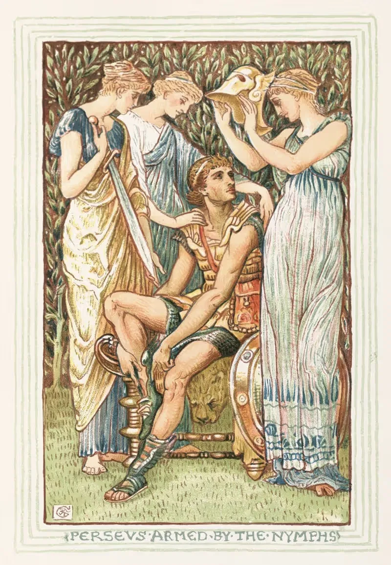 Персей, вооруженный нимфами by Уолтер Крейн, 1893 — digital art print download
