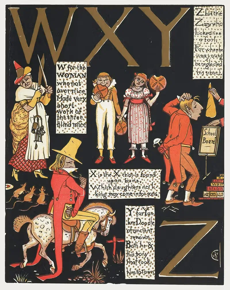 The Absurd A.B.C Pl 7 by Walter Crane, 1874 — digital art print download
