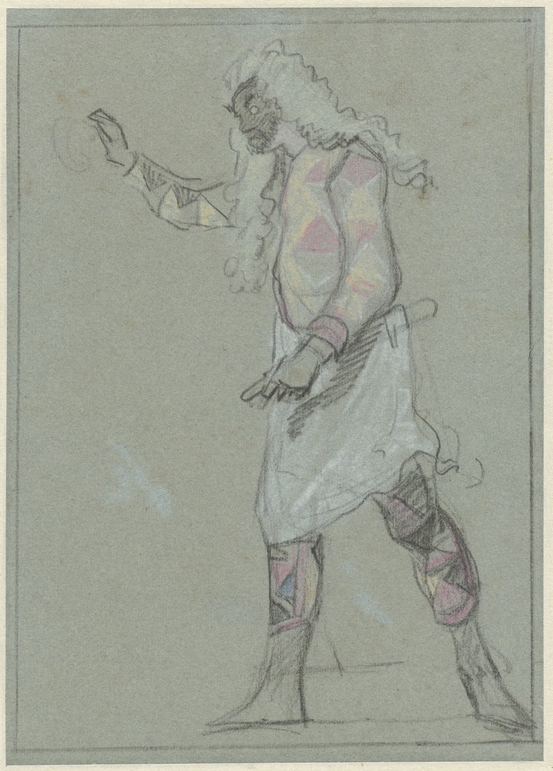 Arlequin als barbier by Cornelis Troost, 1738 — digital art print download