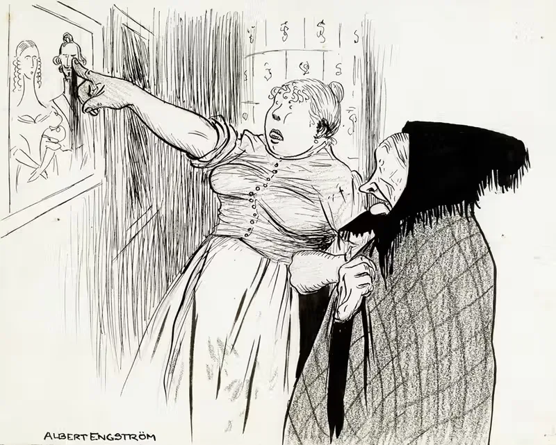 Старая Лена из Книфваторпа by Альберт Энгстрём, 1902 — digital art print download