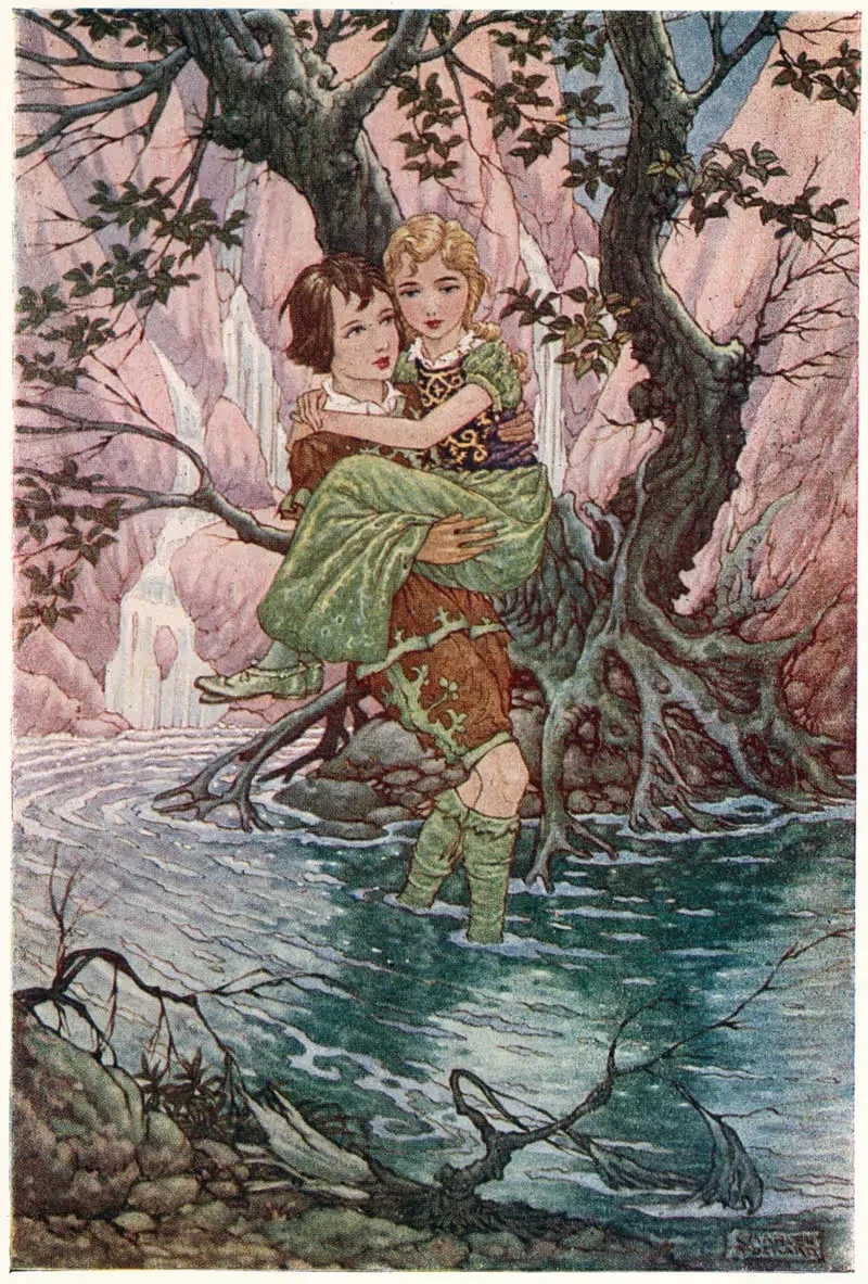 Curdie had again and again to carry her — Charles Folkard