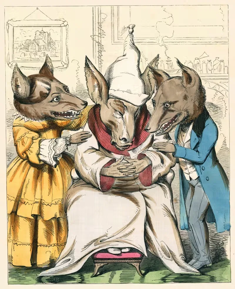 Волки и больной осел by Чарльз Генри Беннет, 1857 — digital art print download