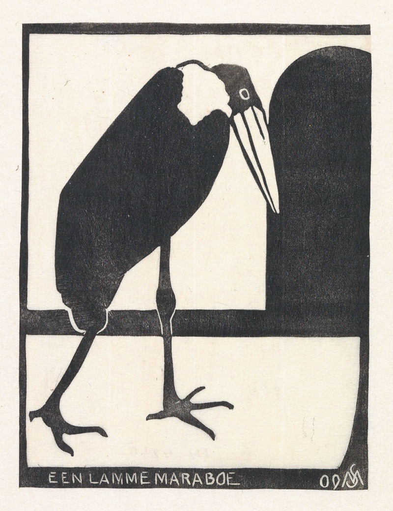 Een lamme maraboe by Самуэль Джессурун де Мескита, 1909 — digital art print download