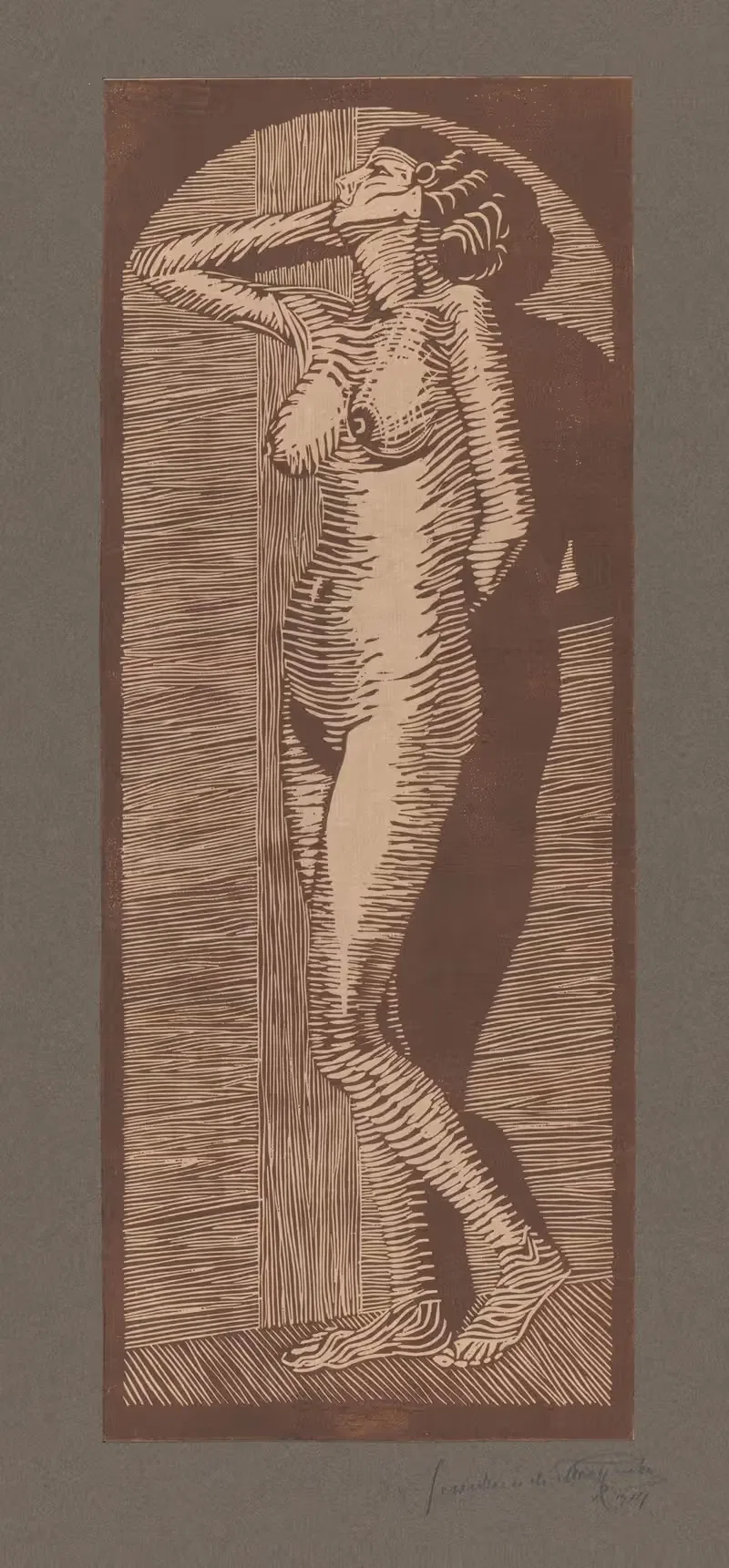 Женское обнаженное стоя by Самуэль Джессурун де Мескита, 1914 — digital art print download
