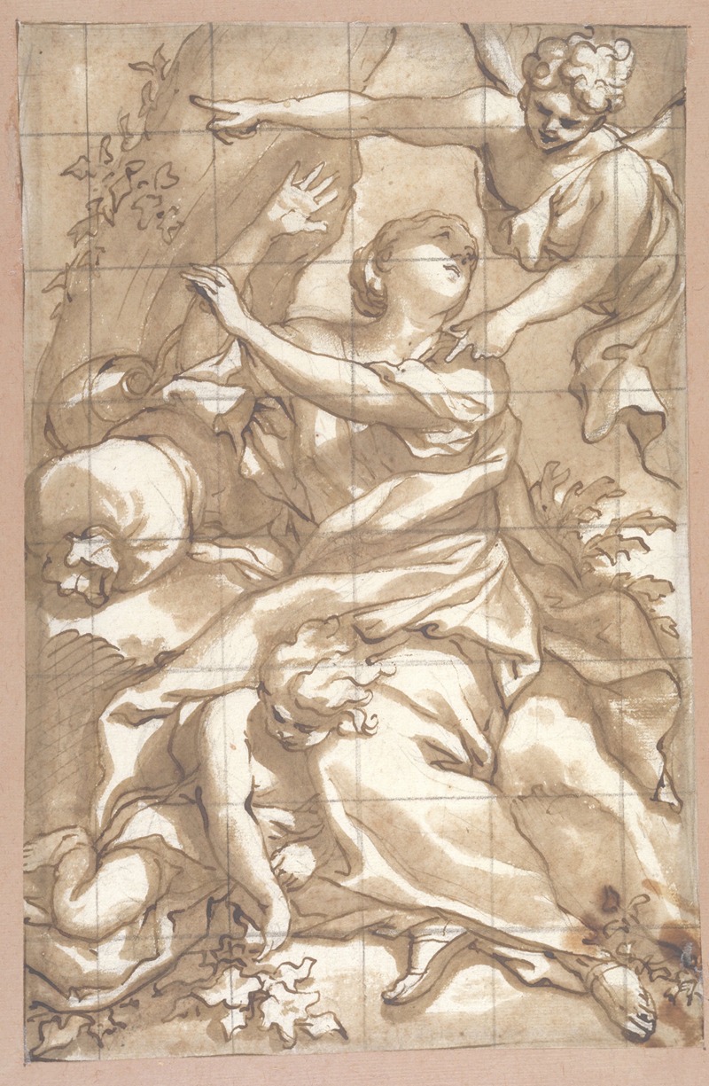 Hagar and Ishmael in the Desert — Domenico Piola