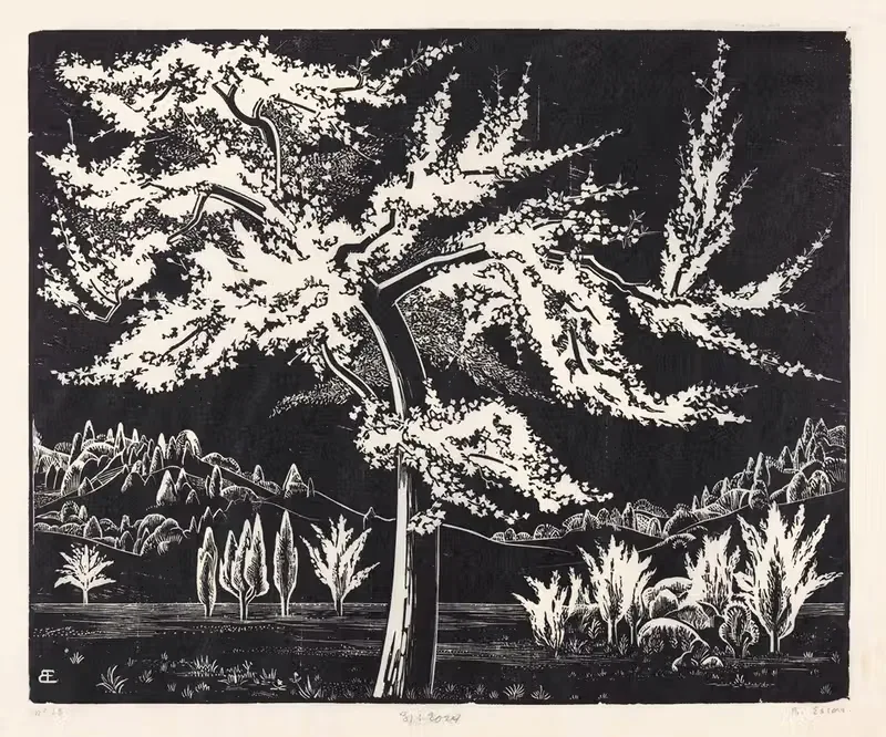 Цветущее яблоневое дерево by Бернард Эссерс, 1931 — digital art print download