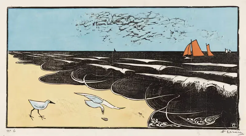Залив у Берген by Бернард Эссерс, 1925 — digital art print download