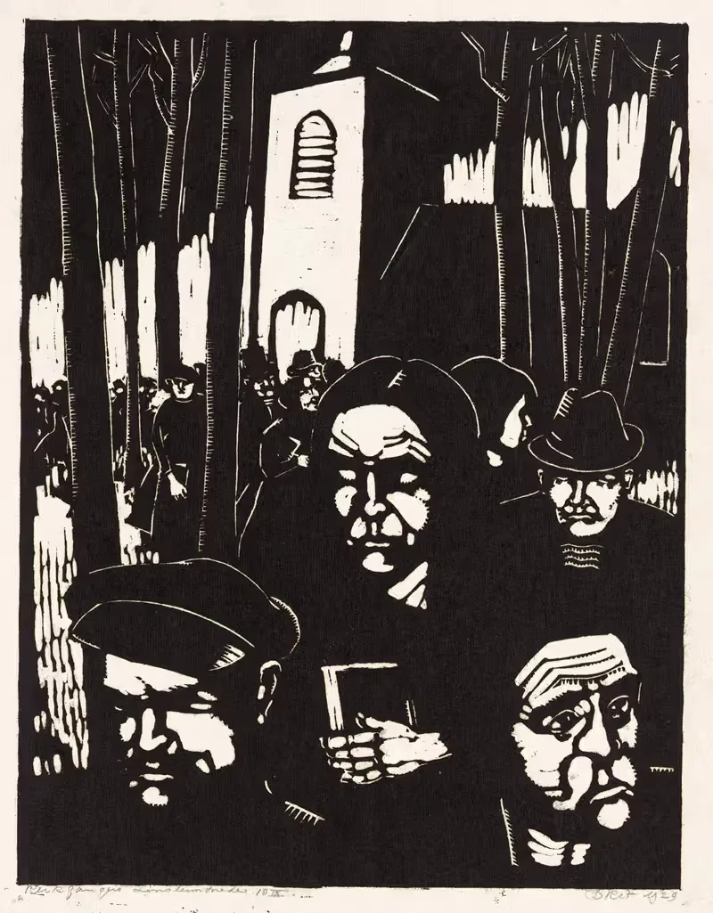 Церковные прихожане by Дик Кет, 1929 — digital art print download