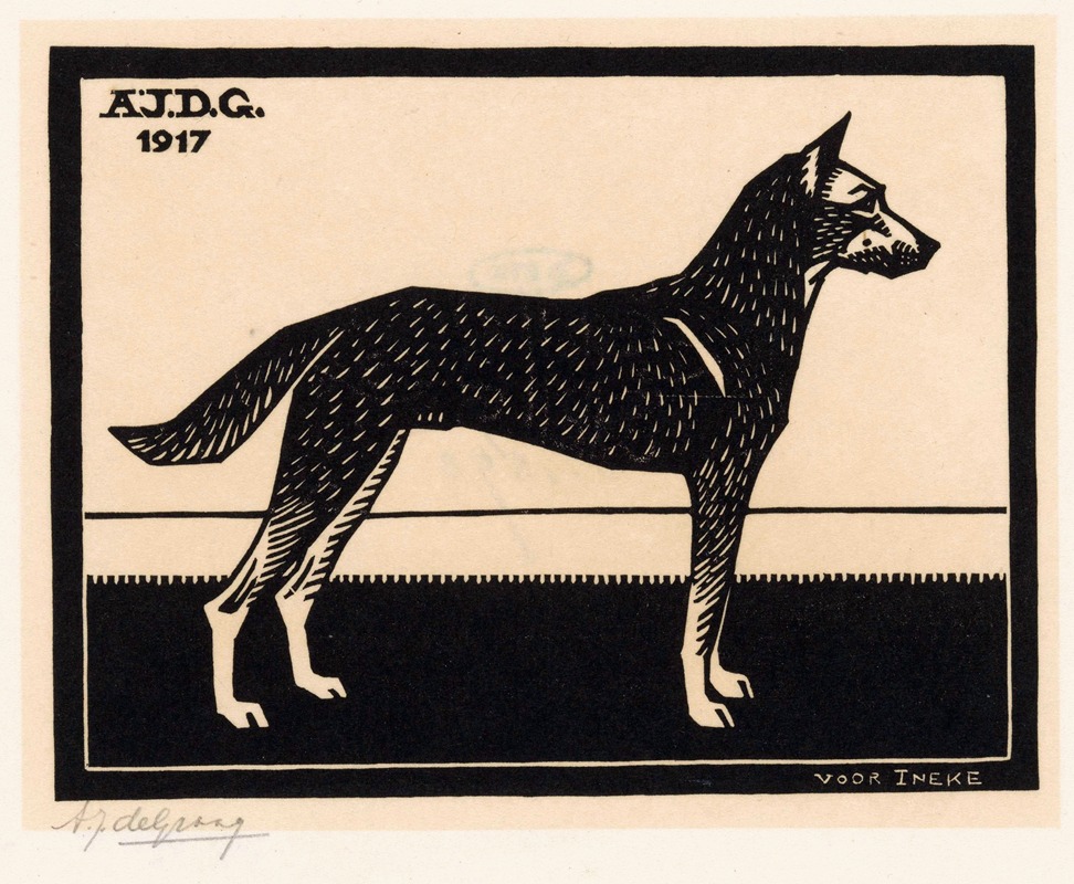 Hond by Julie de Graag, 1917 — digital art print download