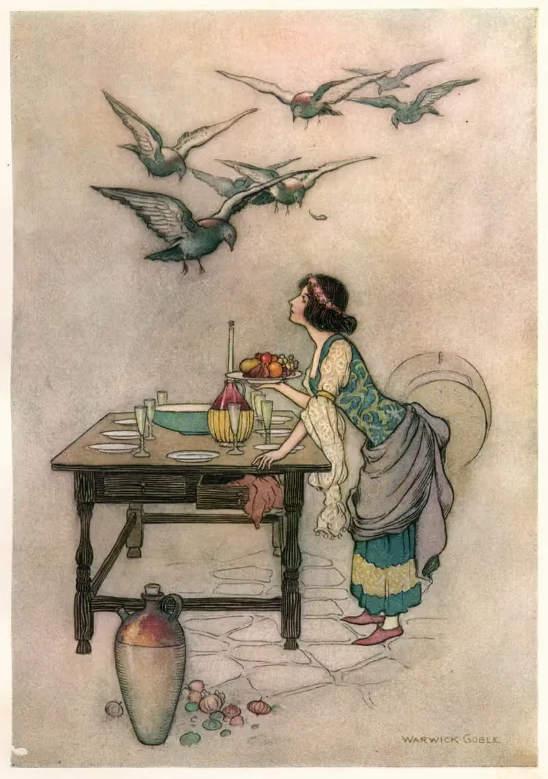 Чианна и ее братья by Уорик Гобл, 1911 — digital art print download