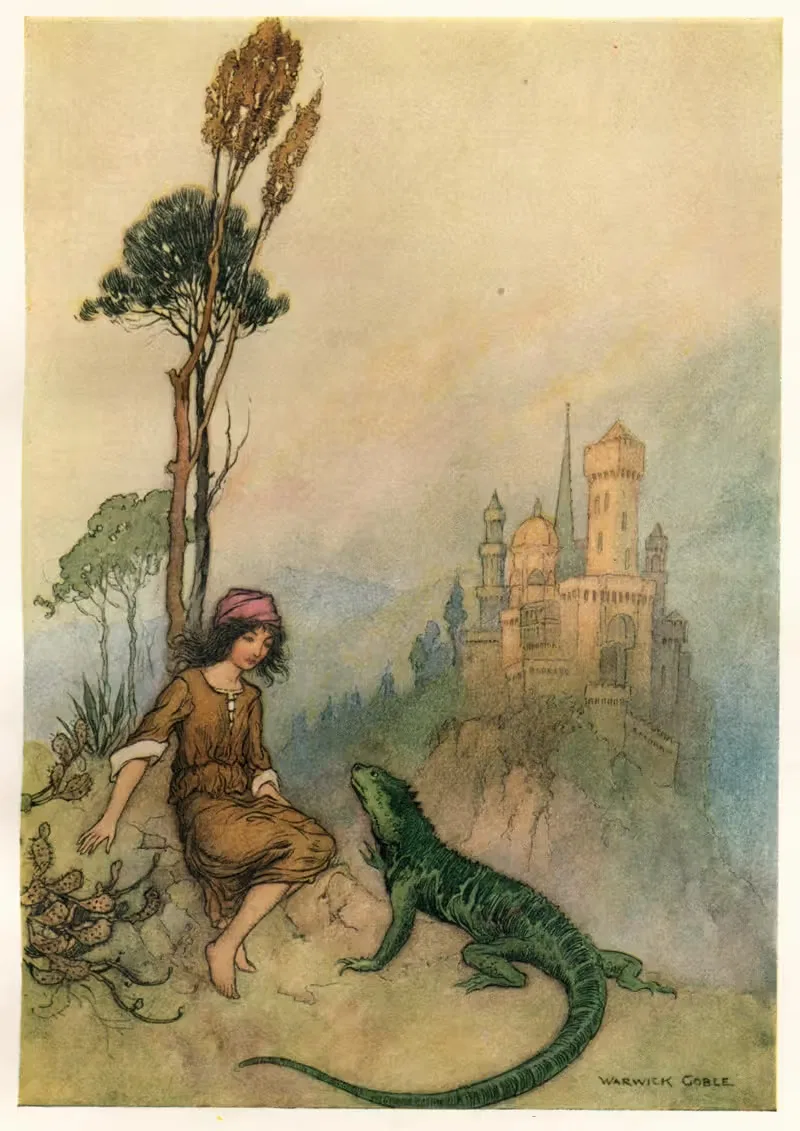 The Lizard showing Goat-Face the Palace — Warwick Goble