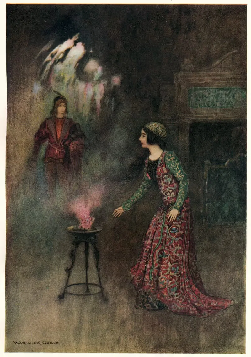The Prince appearing to Nella — Warwick Goble